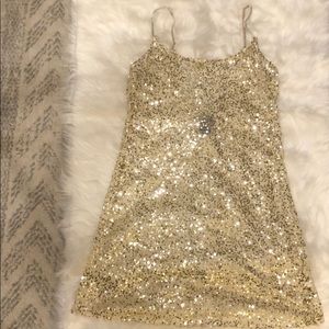Intimately Free People Gold Sequins Dress